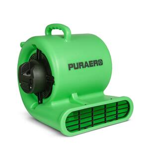 1/3 HP 2550 CFM Air Mover Blower Fan in Green WITH GFCI Daisy Chain