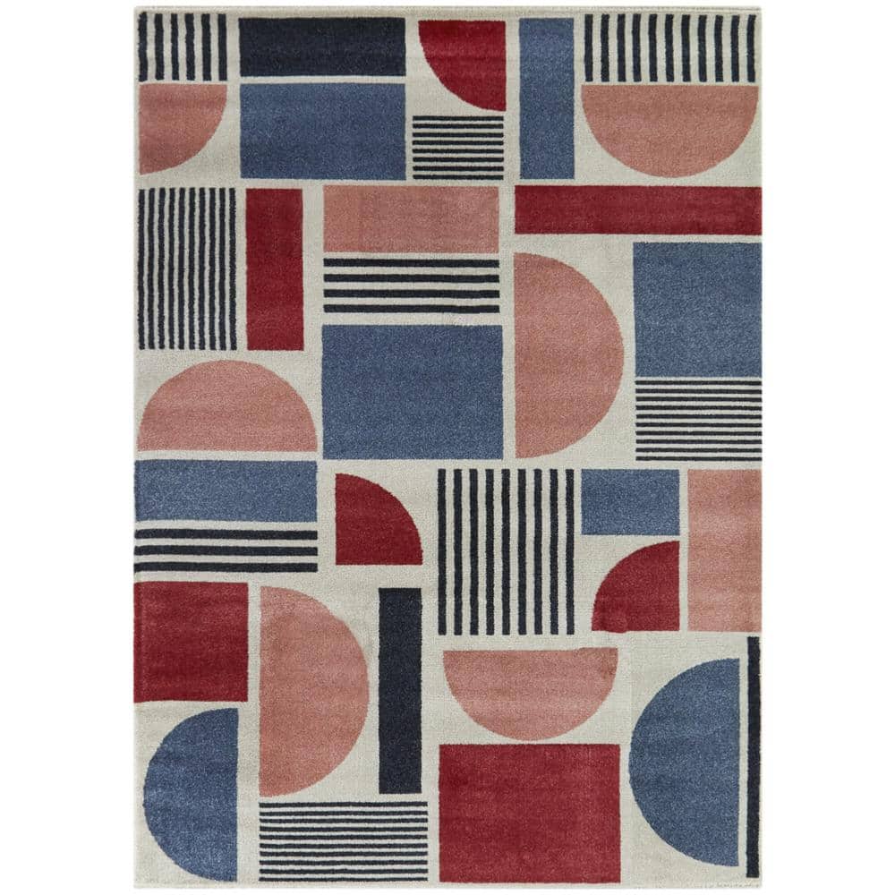 BALTA Mendel Multicolor 5 ft. x 7 ft. Geometric Area Rug 3115549 - The ...
