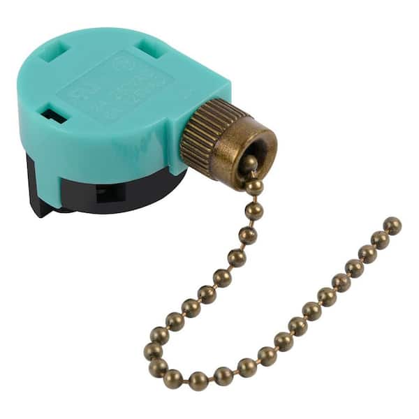Ceiling Fan Pull Chain Switch Bronze 3 Speed 4 Wire Replacement Control for Fans and Lights 1 Piece