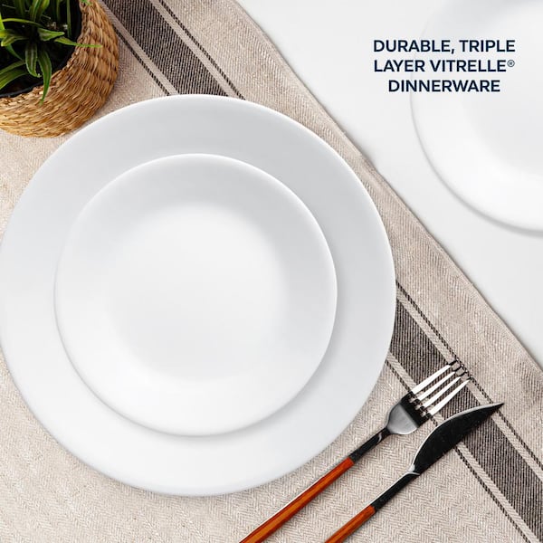 Winter Frost White 16-Piece Dinnerware Set (Service for 4) in White