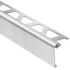 Rondec-Step Brushed Chrome Anodized Aluminum 5/16 in. x 8 ft. 2-1/2 in. Metal Tile Edging Trim