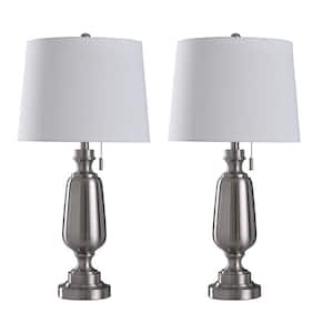 Cory Martin 30.5 in. Brushed Steel Table Lamp (2-Pack)