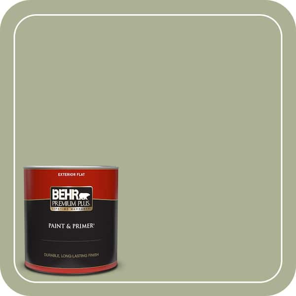 BEHR PREMIUM PLUS 1 qt. #PPU10-06 Spring Walk Flat Exterior Paint & Primer