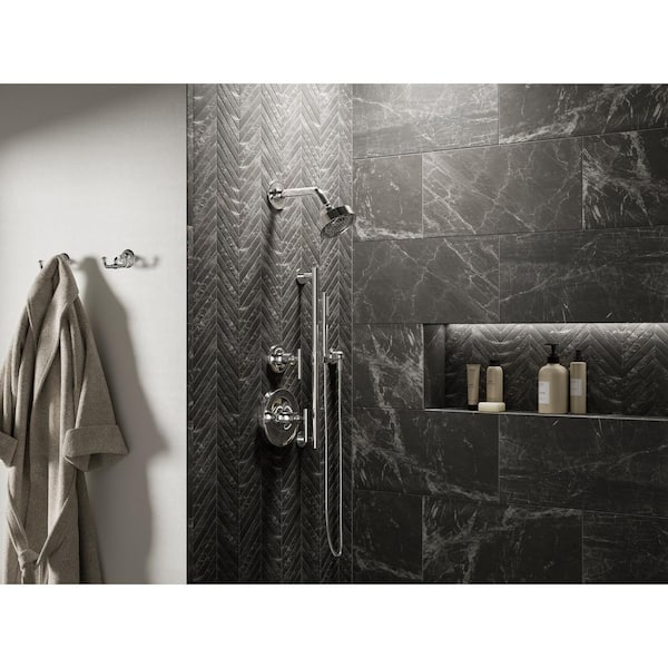 Purist 1-Handle Tub and Shower Faucet Trim Kit with Lever Handle in Vibrant Brushed Nickel (Valve Not Included)
