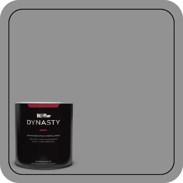 BEHR DYNASTY 1 qt. #N520-4 Cool Ashes One-Coat Hide Matte Interior Stain-Blocking Paint and Primer