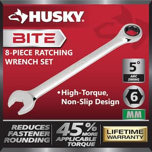 BITE Metric 72-Tooth Ratcheting Wrench Set (8-Piece)