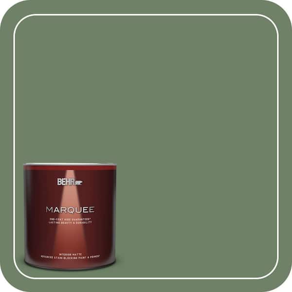 BEHR MARQUEE 1 qt. #S390-6 Cliffside Park One-Coat Hide Matte Interior Paint & Primer