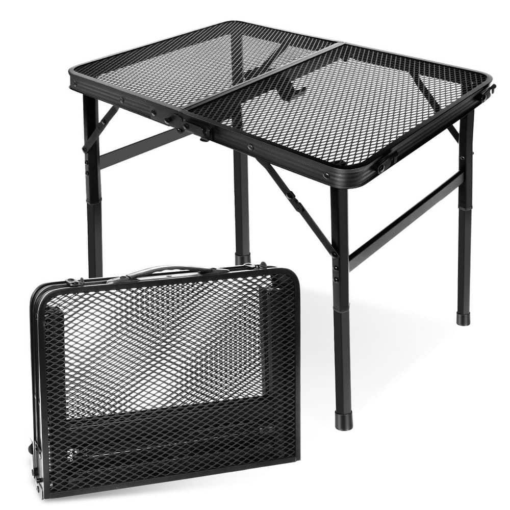 Black 23.6 in. Rectangle Aluminum Alloy Folding Picnic Table price history on PriceWatchPro