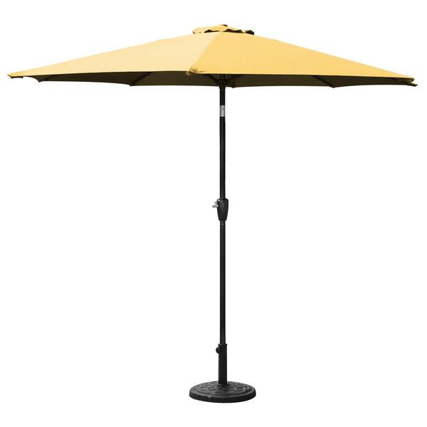 BP belle patio 9 ft. Outdoor Aluminum Patio Umbrella, Round Market ...