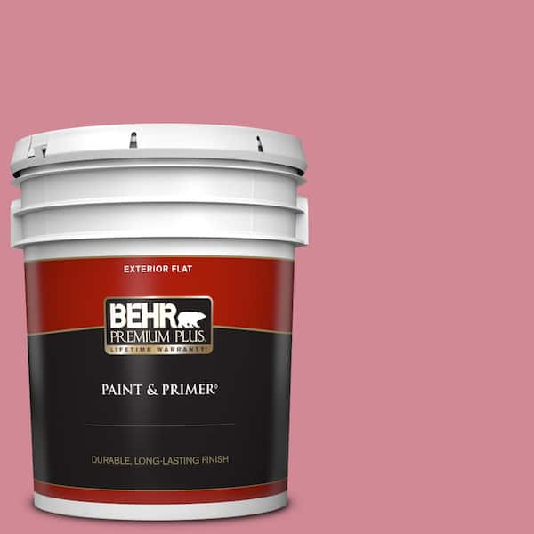 BEHR PREMIUM PLUS 5 gal. #M140-4 Fruit Cocktail Flat Exterior Paint & Primer