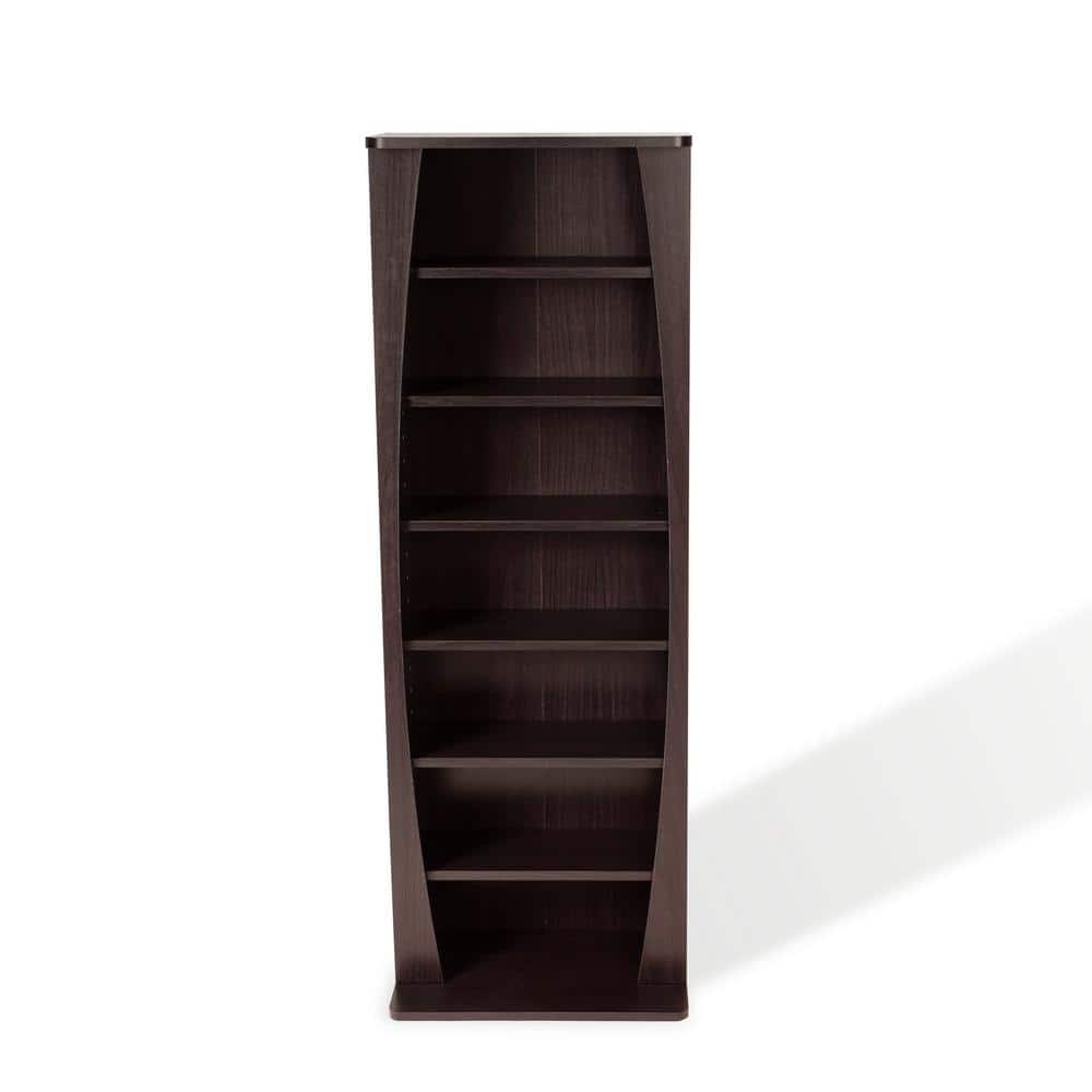Atlantic Canoe Curved Multimedia Cabinet Storage in Espresso