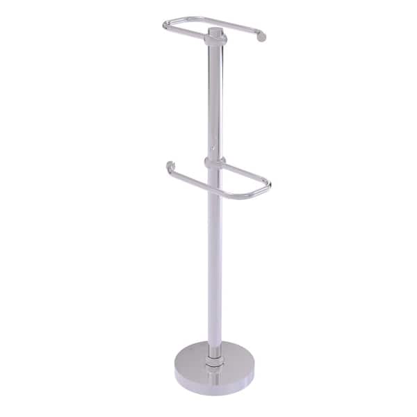 Allied Brass Freestanding Toilet Paper Holder in Polished Chrome