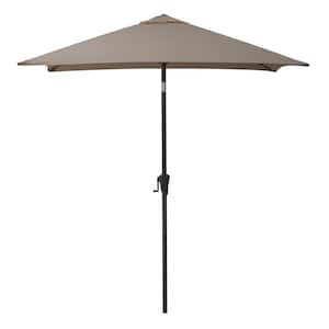 9 ft. Steel Market Square Tilting Patio Umbrella in Sand Grey