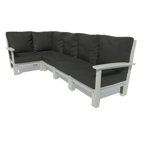 Highwood Bespoke Deep Seating 5-Piece Plastic Outdoor Sectional Set with Cushions