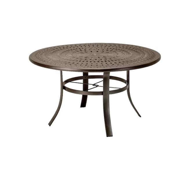 Tradewinds 42 in. Java Cast Aluminum Commercial Patio Dining Table