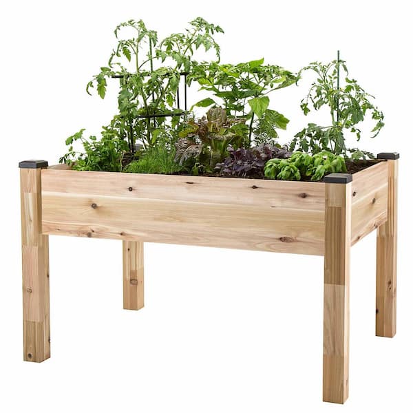 cedarcraft Beautiful. Functional. Sustainable. 34 in. x 49 in. x 30 in. H Elevated Cedar Planter