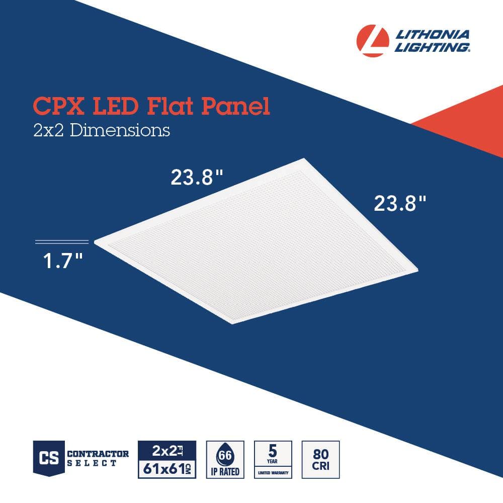 White Aluminum 24" Square LED Ceiling Light Panel