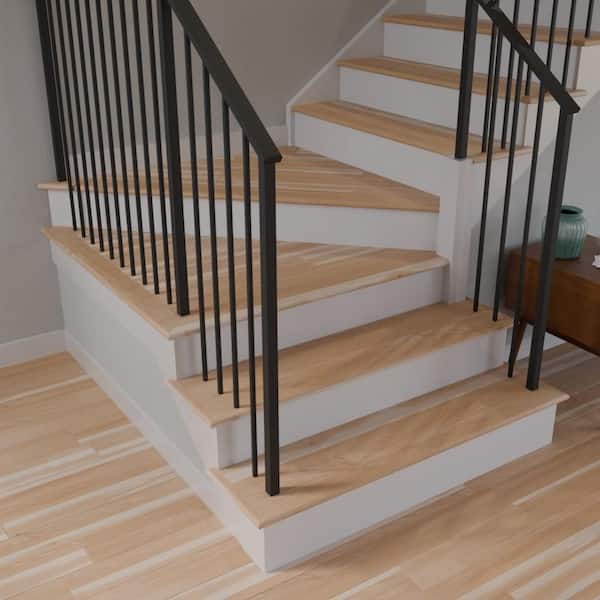 0.75 in. x 3.5 in. x 48 in. Prefinished Natural Hickory Wood Stair Landing Tread