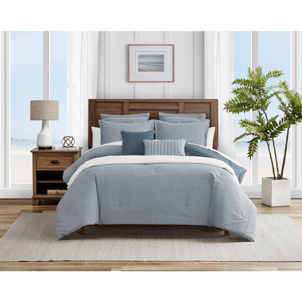 Nautica Withernsea 5-Piece Gray Cotton Twin Bonus Comforter Set ...