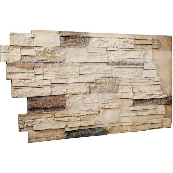 Ekena Millwork 1-1/2 in. x 48 in. x 25 in. Sonora Desert Urethane Dry Stack Stone Wall Panel