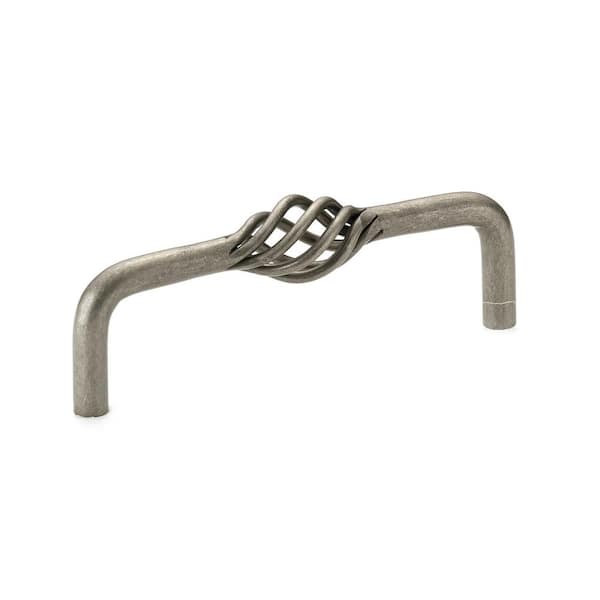 Richelieu Hardware 4 in. (102 mm) Center-to-Center Natural Iron Traditional Drawer Pull