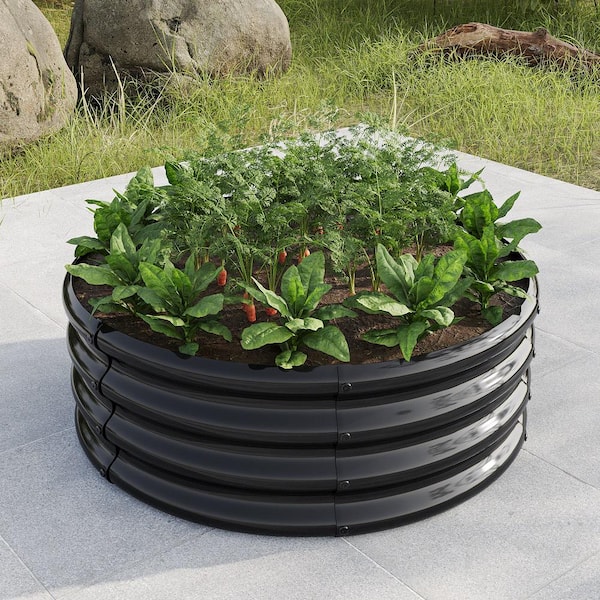 Garden round deals bed