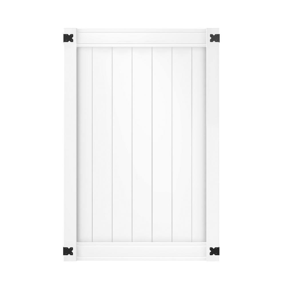 Details about   4 x 6 ft White Fairfax Vinyl Privacy Fence Gate Strong Durable UV Protected 