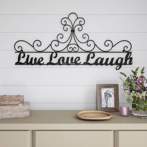 Lavish Home "Live Laugh Love" Metal Cutout Sign