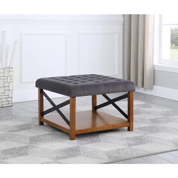 Homepop tufted online ottoman