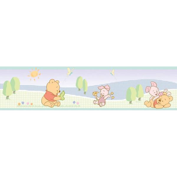 Disney 5 in. x 15 ft. Pastel Pooh Like a Cloud Border-DISCONTINUED