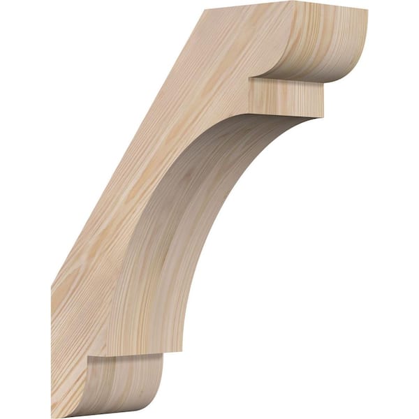 Ekena Millwork 5 1/2"W x 16"D x 20"H Olympic Smooth Knee Brace, Douglas Fir