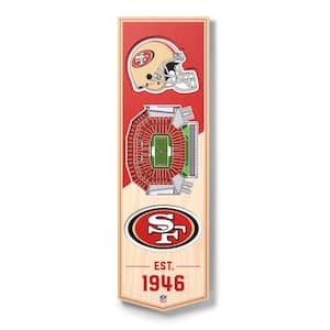 NFL San Francisco 49ers 6 in. x 19 in. 3D Stadium Banner-Levi's Stadium