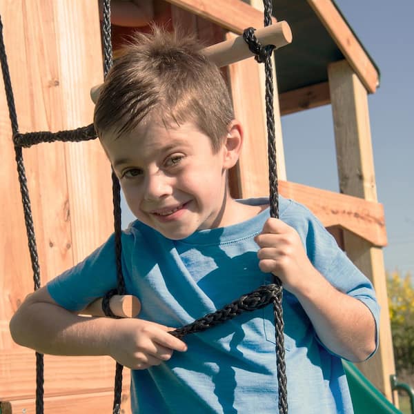 Climbing Rope Net Playground Swing Set Playset Kid Scramble Nylon Play Accessory 