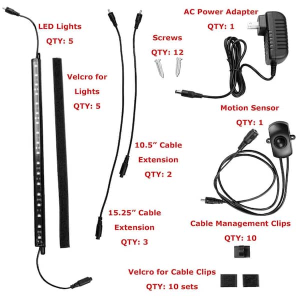Tracker Safe LED Light Kit with Motion Sensor and Five 12 in. Wands LK5000  - The Home Depot