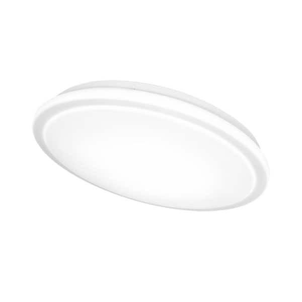 Commercial Electric 16 in. Round Low Profile LED Flush Mount Closet Light Fixture 1700 Lumens 3000K 4000K 5000K Dimmable (4-Pack)