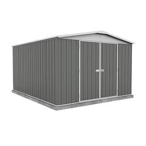 Regent 10 ft. W x 12 ft. D Metal Garden Storage Shed in Woodland Gray with SNAPTiTE Assembly System (118 sq. ft.)