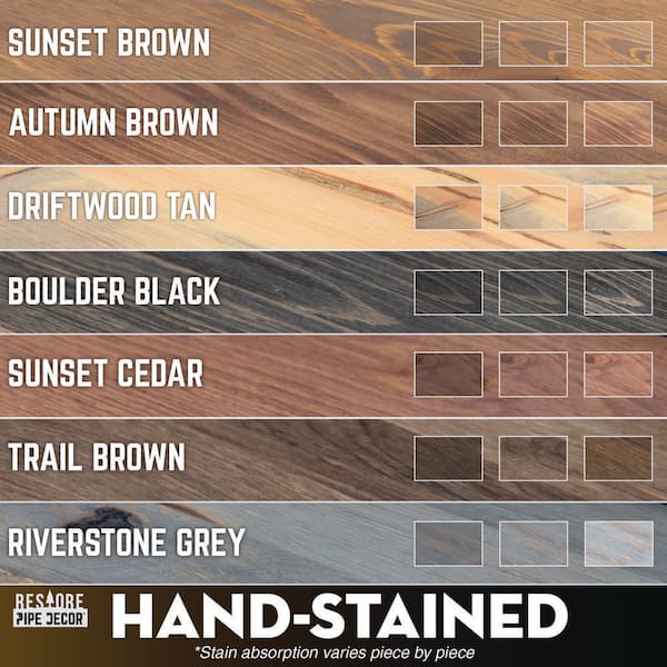 PIPE DECOR 36 in. x 7.5 in. x 6.75 in. Sunset Cedar Restore Wood