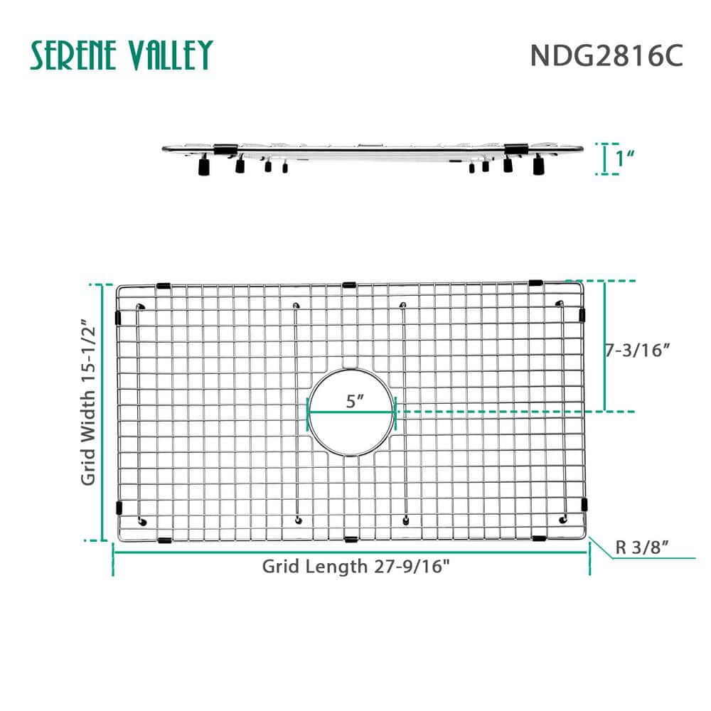 27.48" x 15.51" Stainless Steel Rectangular Sink Grid