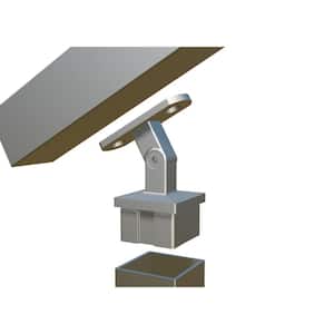 Square Profile Top Mounted Post Flat Pivotable Saddle Stainless Steel Handrail Support
