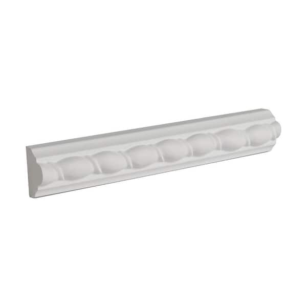 American Pro Decor 1 in. x 5/8 in. x 6 in. Long Polyurethane Panel Ribbon Rope Baseboard Moulding Sample