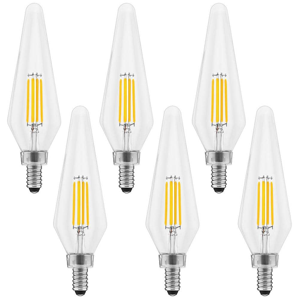 LUXRITE 60-Watt Equivalent HX10.5 Glass Dimmable E12 Base Edison LED ...