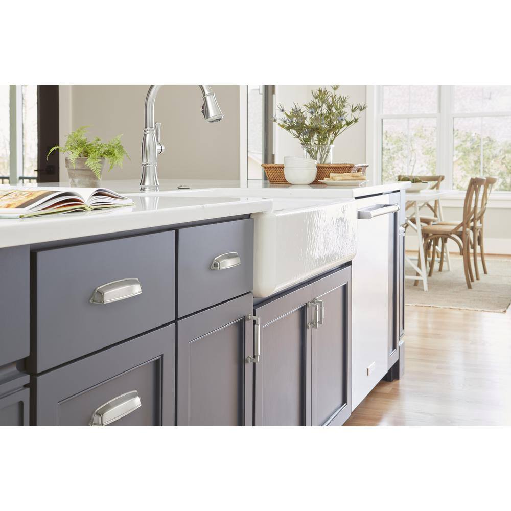 Satin Nickel Brushed Cabinet Pull with Mounting Hardware