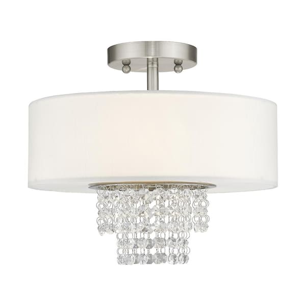 AVIANCE LIGHTING Carlisle 2 Light Brushed Nickel Flush Mount