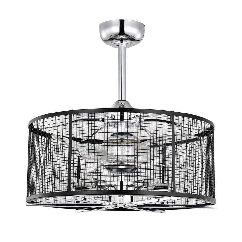 Milian 23.6 in. 6-Light Indoor Chrome Finish Ceiling Fan with Light Kit price history on PriceWatchPro