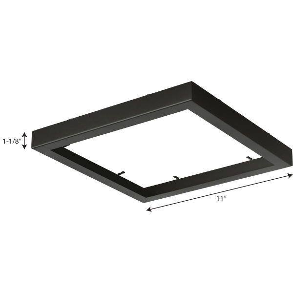 Everlume Black 11" LED Edgelit Square Trim Ring