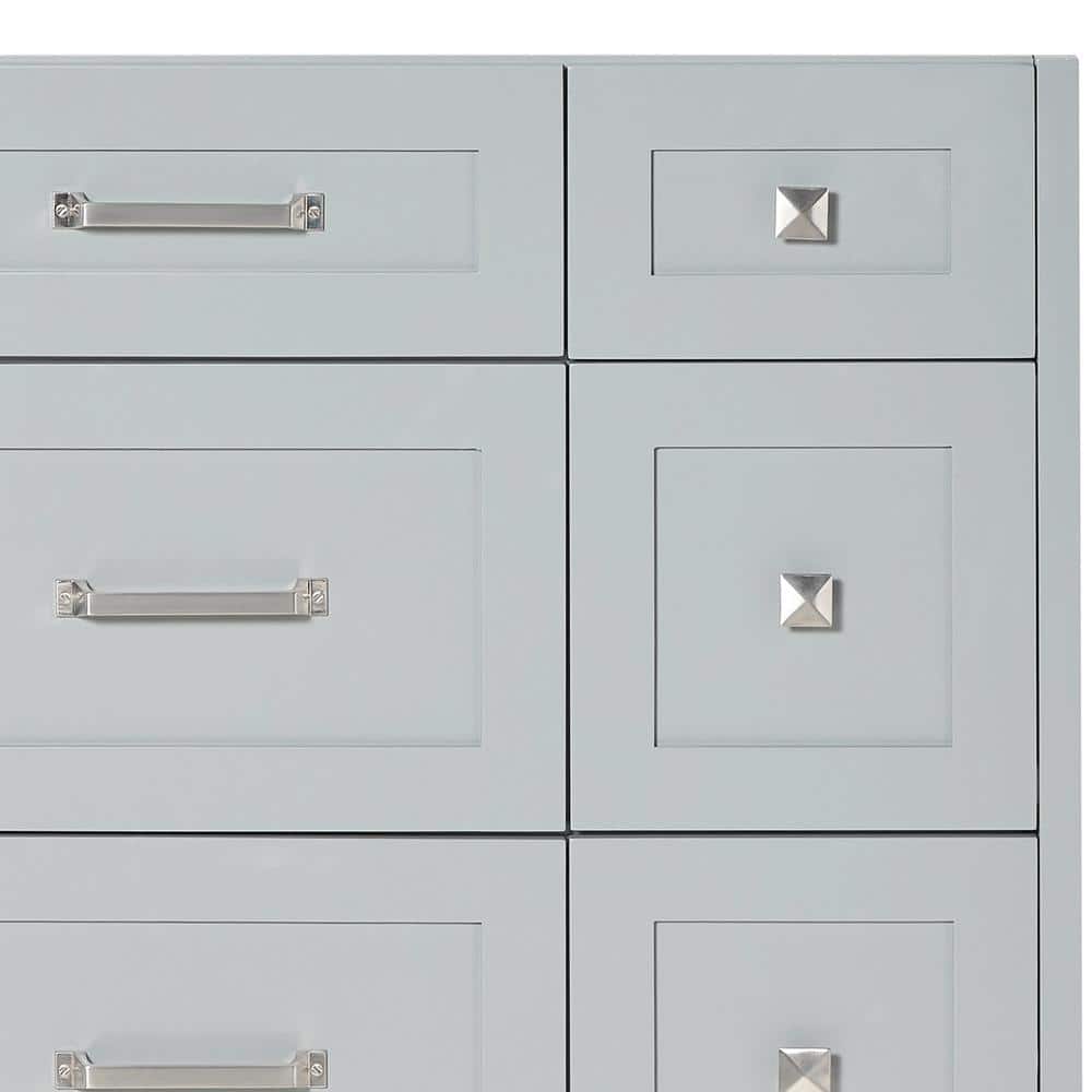 Monroe 42" Light Gray Wood Freestanding Vanity Cabinet