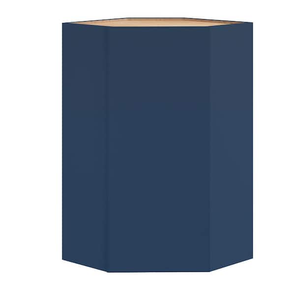 Home Decorators Collection Hargrove 24 in. W x 24 in. D x 42 in. H Assembled Plywood Wall Corner Kitchen Cabinet in Vessel Blue with Soft Close