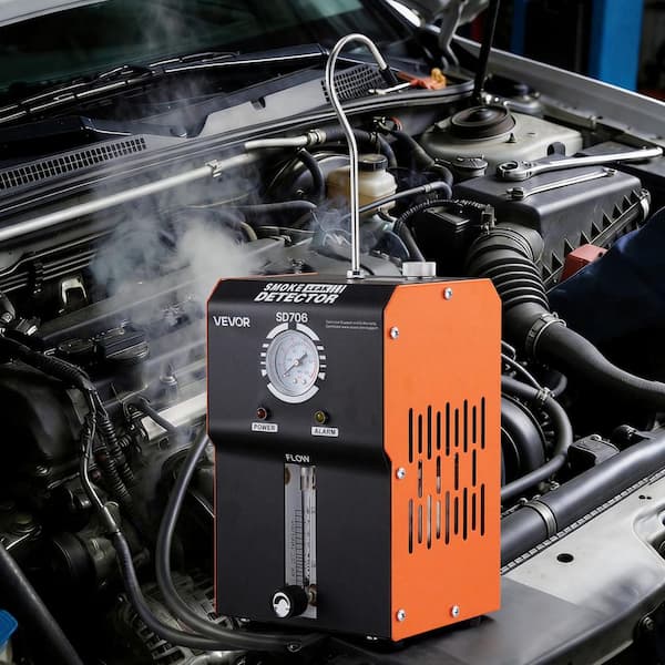 Automotive Smoke Machine Leak Detector, DC 12-Volt EVAP Tester with Air Pump Pressure Gauge Flow Meter for Cars Trucks