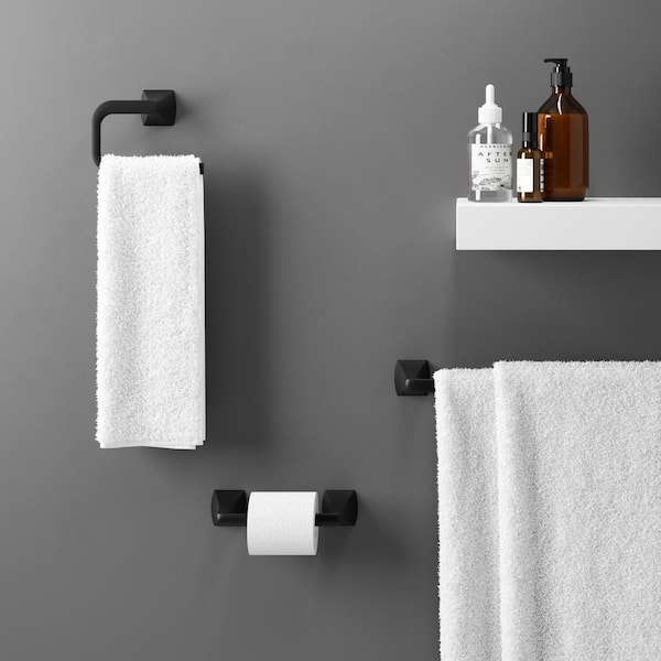 Bruxie Pivot Toilet Paper Holder in Matte Black