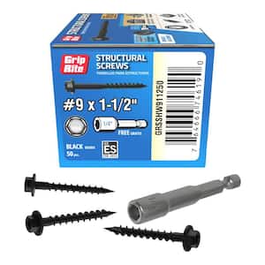 Grip-Rite 3/8 in. x 8 in. Star Drive Hex Head Structural Screws 20